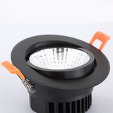 Round Black Dimmable LED COB Downlight 7W 9W 12W 15W 18W 24W LED Recessed Ceiling Downlight LED COB Spot Light AC85-265V