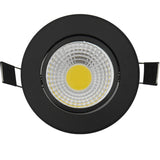 Round Black Dimmable LED COB Downlight 7W 9W 12W 15W 18W 24W LED Recessed Ceiling Downlight LED COB Spot Light AC85-265V