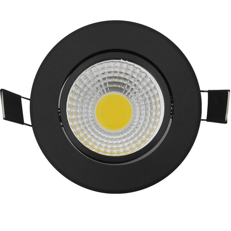 Round Black Dimmable LED COB Downlight 7W 9W 12W 15W 18W 24W LED Recessed Ceiling Downlight LED COB Spot Light AC85-265V
