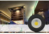 Round Black Dimmable LED COB Downlight 7W 9W 12W 15W 18W 24W LED Recessed Ceiling Downlight LED COB Spot Light AC85-265V