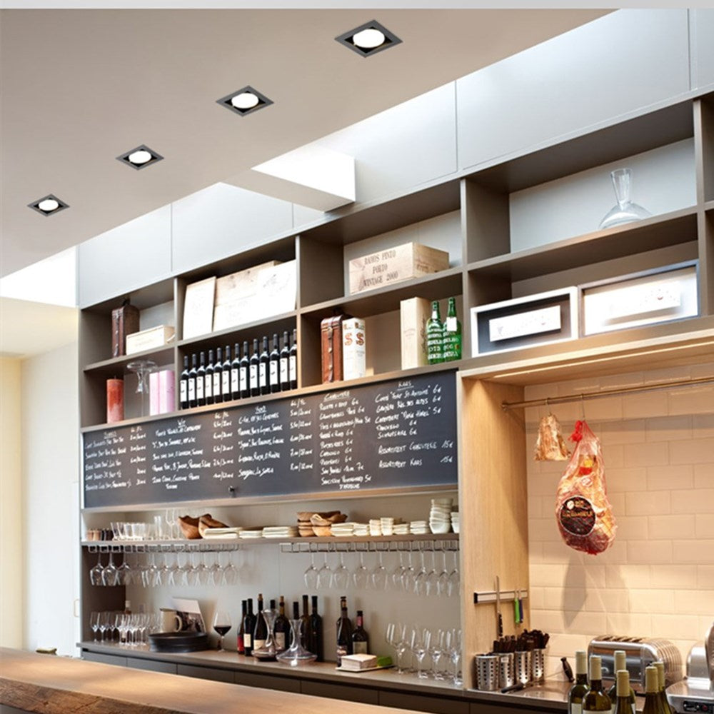 GX53 Bulb Replaceable Led Downlight Recessed Ceiling Led Lamp 45° Rotate Lighting  7w 9w 12w For Restaurant Living Room Dining