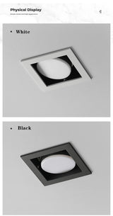 GX53 Bulb Replaceable Led Downlight Recessed Ceiling Led Lamp 45° Rotate Lighting  7w 9w 12w For Restaurant Living Room Dining