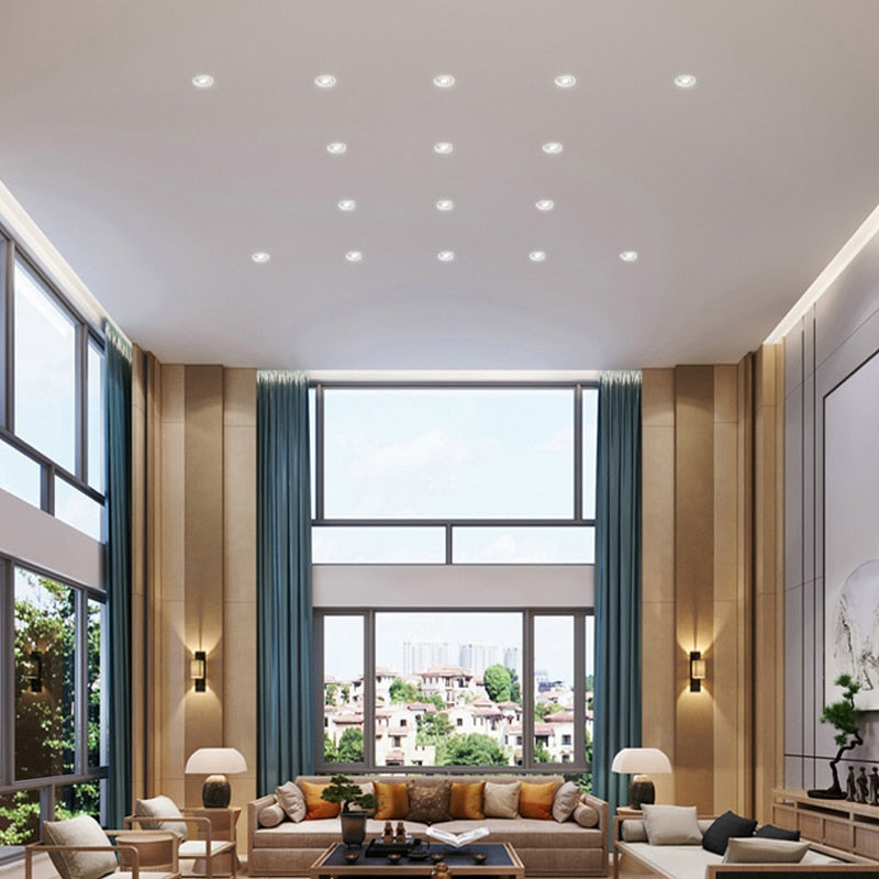 Dimmable LED Downlight White Ultra Thin Aluminum 3W Down Light 220V Round Recessed Spot Lighting For LED Chip