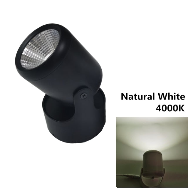 LED downlights 5W 10W 15W COB Surface Mounted Ceiling Spot light 360 degree Rotation Ceiling Downlight White AC85-265V