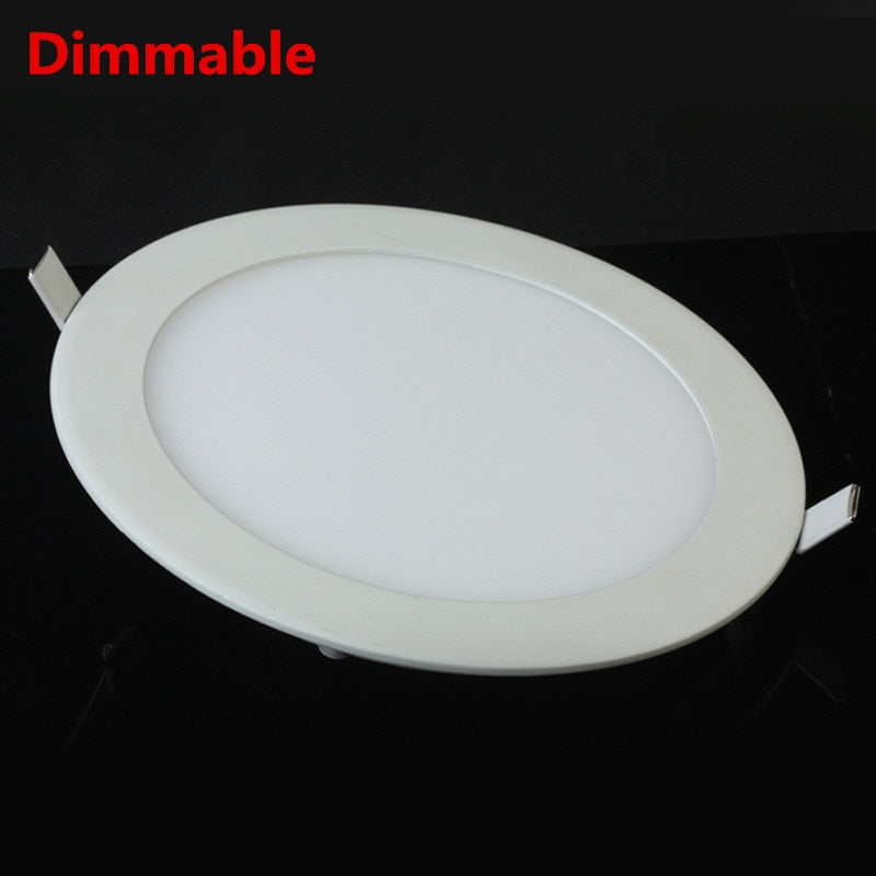 Dimmable LED Downlight 3W 4W 6W 9W 12W 15W 25W Recessed LED Ceiling Panel Light AC85-265V brightness adjustable