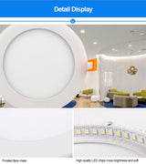 Ultra Thin LED Panel Downlight 3w 4w 6w 9w 12w 15w 18w Round LED Ceiling Recessed Lights Spot Power Supply Included Painel lamp