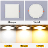 T-SUN Ultra-thin 220V LED Downlight 6W/8W/15W/20W LED Ceiling Recessed Lamp Panel Light Surface Ceiling Downlight Ceiling Lamp