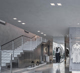 DBF Silver Square LED Recessed Downlight Dimmable 7W 9W 12W 15W with AC85-265V LED Driver Indoor Clothes Shop Ceiling Spot Lamp