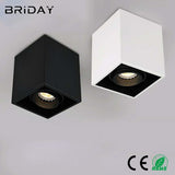 LED 10w 12W 15w Surface Mounted GU10 BULB Dimmable LED Ceiling Lamps Spot Light square Rotation LED Downlights AC85-265V