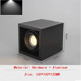 LED 10w 12W 15w Surface Mounted GU10 BULB Dimmable LED Ceiling Lamps Spot Light square Rotation LED Downlights AC85-265V