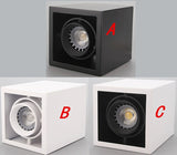 LED 10w 12W 15w Surface Mounted GU10 BULB Dimmable LED Ceiling Lamps Spot Light square Rotation LED Downlights AC85-265V