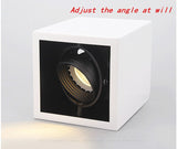 LED 10w 12W 15w Surface Mounted GU10 BULB Dimmable LED Ceiling Lamps Spot Light square Rotation LED Downlights AC85-265V