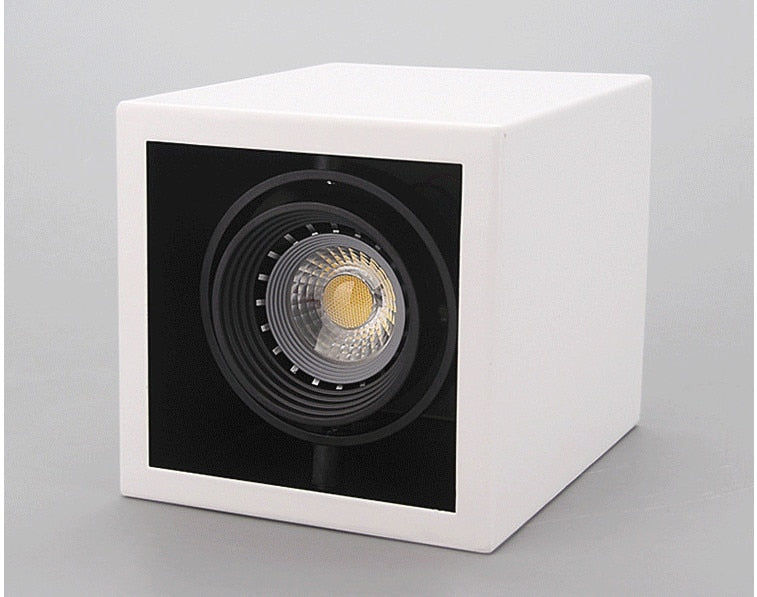 LED 10w 12W 15w Surface Mounted GU10 BULB Dimmable LED Ceiling Lamps Spot Light square Rotation LED Downlights AC85-265V