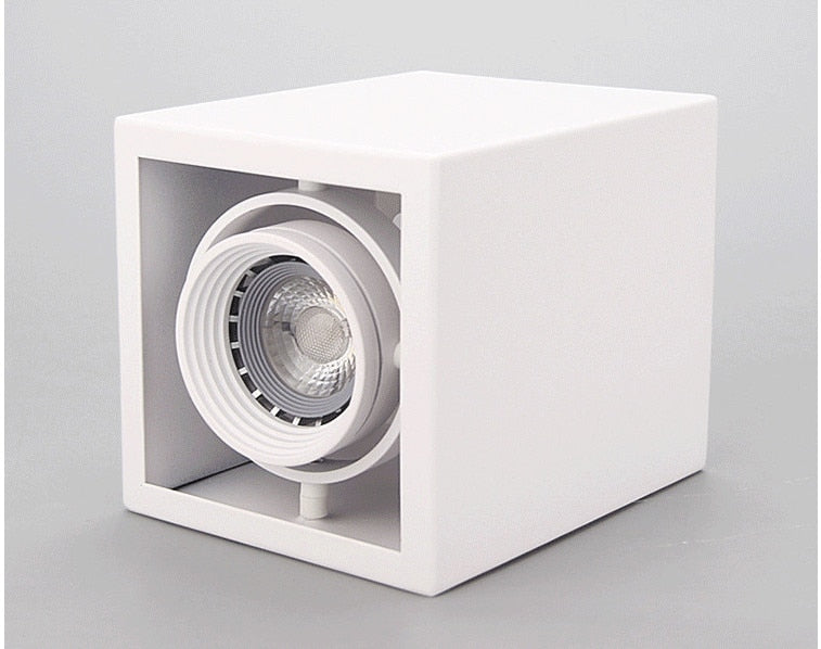 LED 10w 12W 15w Surface Mounted GU10 BULB Dimmable LED Ceiling Lamps Spot Light square Rotation LED Downlights AC85-265V