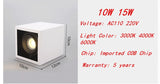 LED 10w 12W 15w Surface Mounted GU10 BULB Dimmable LED Ceiling Lamps Spot Light square Rotation LED Downlights AC85-265V