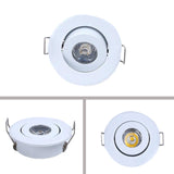 Silvery/Black/White Mini LED Downlights 1W 3W 100V-240V 10 PCS Jewelry Display Ceiling Recessed Cabinet Spot Lamp