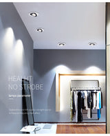 LED Recessed Ceiling Downlight 360 Degree Rotate LED Downlight 5W 10W 18W LED Lamp AC85-265V Ceiling Spot Light with LED Driver