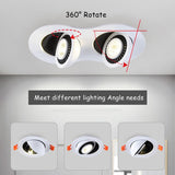 LED Recessed Ceiling Downlight 360 Degree Rotate LED Downlight 5W 10W 18W LED Lamp AC85-265V Ceiling Spot Light with LED Driver
