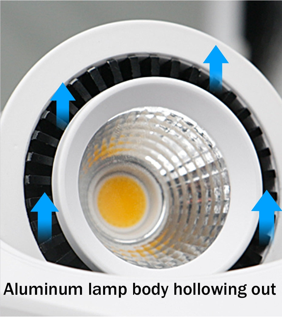 LED Recessed Ceiling Downlight 360 Degree Rotate LED Downlight 5W 10W 18W LED Lamp AC85-265V Ceiling Spot Light with LED Driver