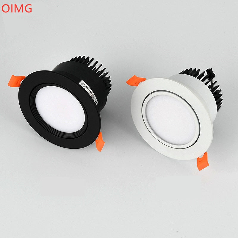 Round Dimmable Recessed COB LED Downlight 5W 7W 9W 12W 15W 18W LED Ceiling Spot Light AC85~265V LED Ceiling Lamp Indoor Lighting