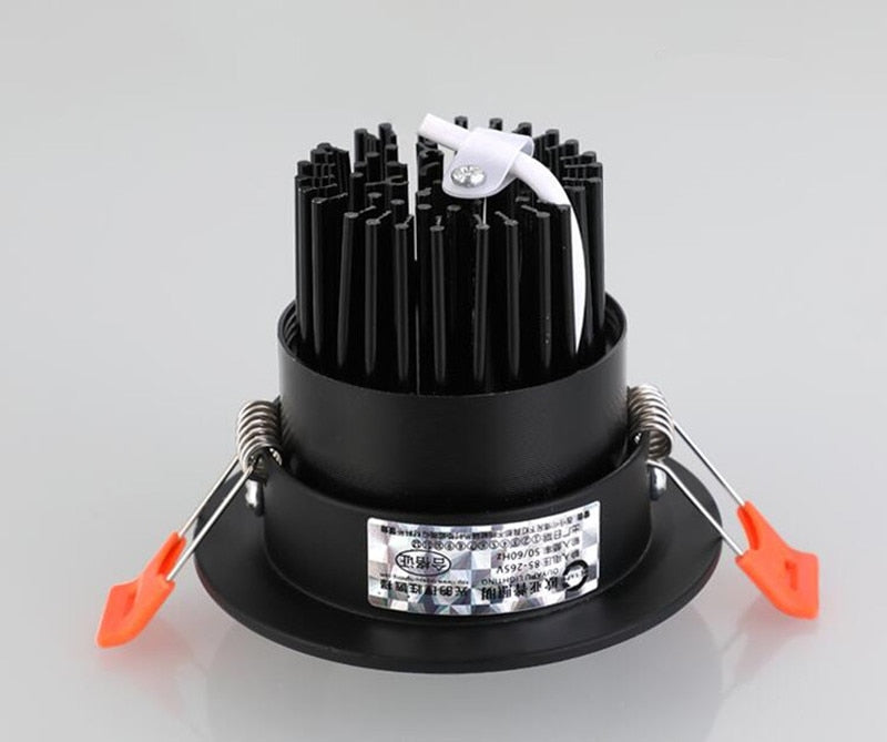 Round Dimmable Recessed COB LED Downlight 5W 7W 9W 12W 15W 18W LED Ceiling Spot Light AC85~265V LED Ceiling Lamp Indoor Lighting