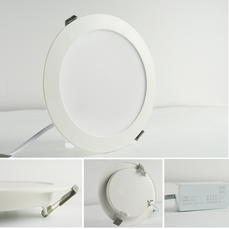 Ultra thin led downlight lamp 3w 5w 7w 12w 18w 2835SMD AC 220V 240V led ceiling recessed grid downlight slim round panel light