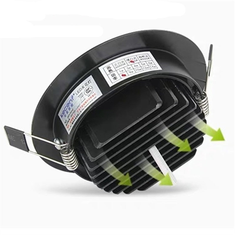 Super bright recessed Dimmable LED COB Downlights 5W 7W 9W 12W 15W 18W LED Spot lights AC85-265V LED decoration Ceiling Lamp