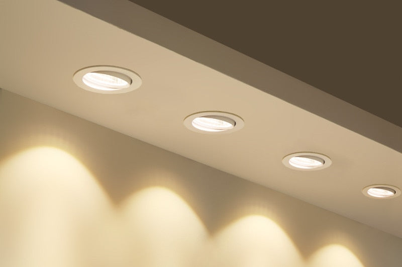 Super bright recessed Dimmable LED COB Downlights 5W 7W 9W 12W 15W 18W LED Spot lights AC85-265V LED decoration Ceiling Lamp