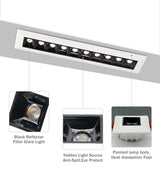 No Flickering Modern LED Recessed Downlight 20W 10W line lamp 85-265V LED Ceiling Spot Light indoor Background lights