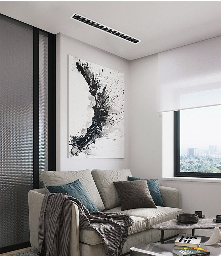 No Flickering Modern LED Recessed Downlight 20W 10W line lamp 85-265V LED Ceiling Spot Light indoor Background lights