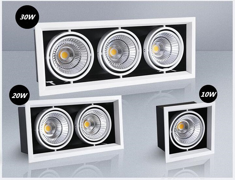 Dimmable Recessed COB LED Downlights 10W 20W LED Ceiling Spot Lights AC85-265V LED Ceiling Lamps Warm/Cold White Indoor Lighting