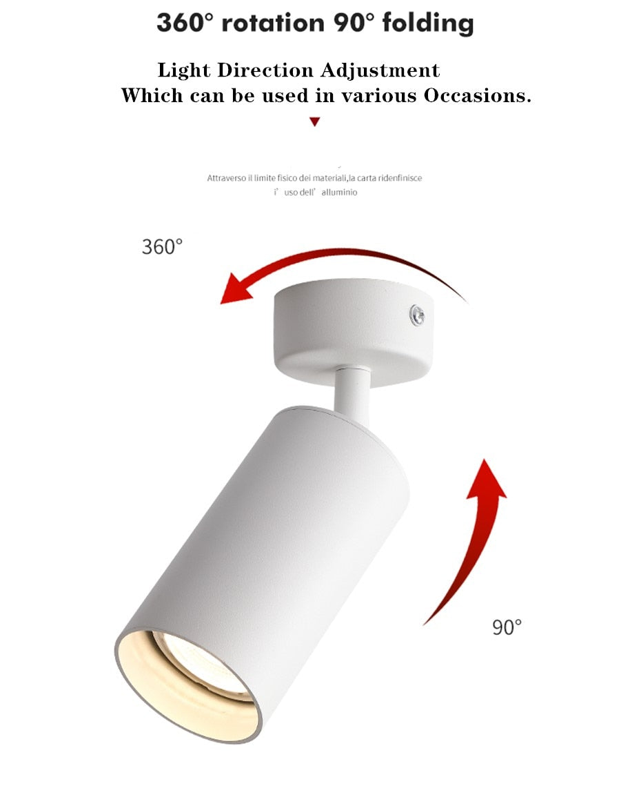 Led Downlights Surface Mounted GU10 Led Bulb Replaceable Led Spot lights Living room 110/220V Spot Led Light Fixture