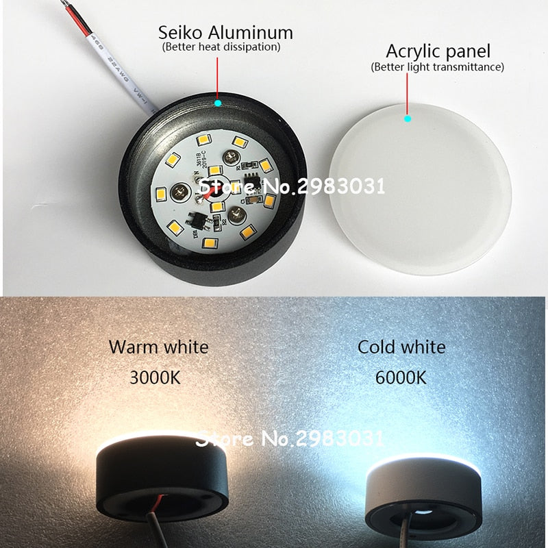 Surface Mounted Led Downlight 220V Led Spot Lights 3W 5W 7W 9W Round Downlights Down Lights Lighting Fixture for Home