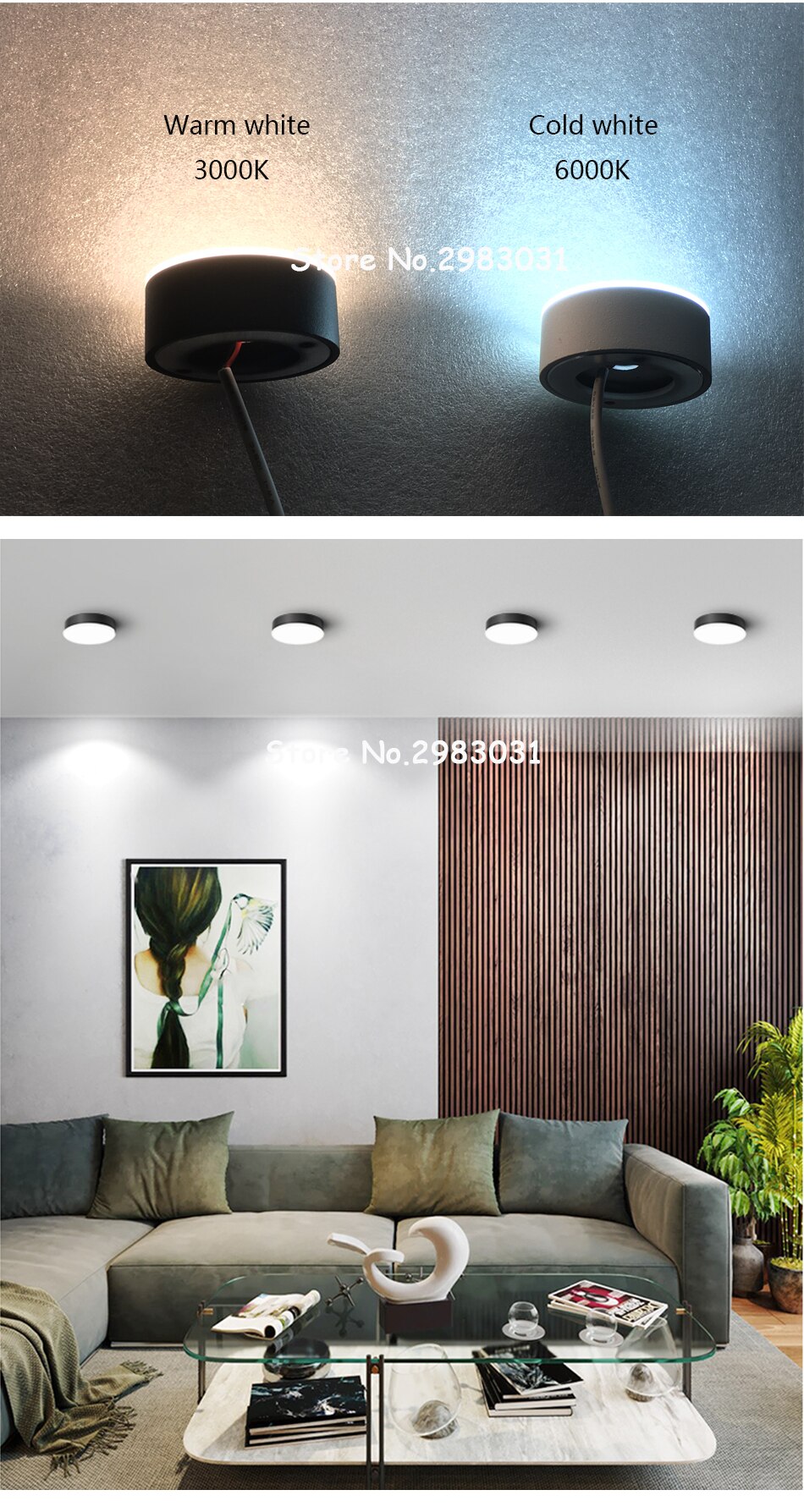 Surface Mounted Led Downlight 220V Led Spot Lights 3W 5W 7W 9W Round Downlights Down Lights Lighting Fixture for Home