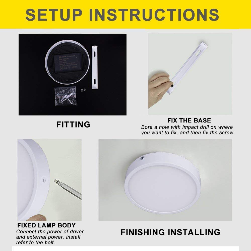 T-SUN Thin 24W 3000K 4000K 6000K Round Square Aluminum Surface Mounted LED Downlight Ceiling down lamp Panel Light AC85-265V