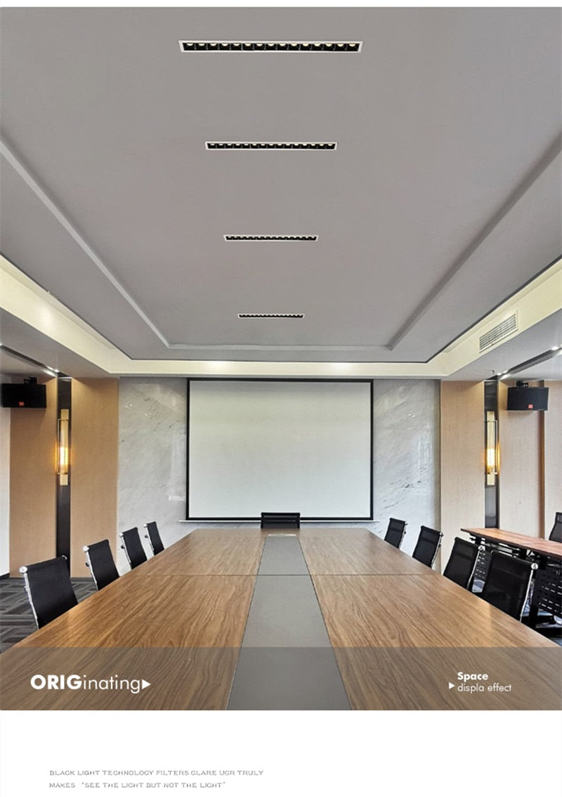 Dimmable Recessed Strip LED Ceiling Lights 10W 20W 30W COB Downlight AC220V LED Strip Lamp Lndoor Lighting TV Background