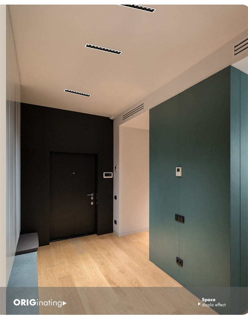 Dimmable Recessed Strip LED Ceiling Lights 10W 20W 30W COB Downlight AC220V LED Strip Lamp Lndoor Lighting TV Background