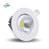 QLTEG LED downlight light COB Ceiling Spot Light 3w 5w 7w 12w AC85-265V ceiling recessed Lights LED decoration Indoor Lighting