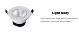 QLTEG LED downlight light COB Ceiling Spot Light 3w 5w 7w 12w AC85-265V ceiling recessed Lights LED decoration Indoor Lighting