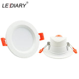LEDIARY SMD LED Downlights 5W 7W 12W 15W 20W 110V-240V White Ceiling Spot Lamp 75mm Cut Hole No Flicker Lighting Fixtures