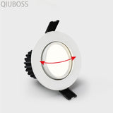 Round Dimmable LED Downlight Recessed LED Ceiling Lamps AC90-260V 5W/7W/9W/12W/15W/18W COB Background Light Indoor Lighting