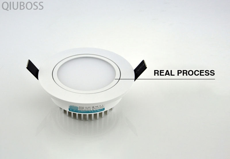 Round Dimmable LED Downlight Recessed LED Ceiling Lamps AC90-260V 5W/7W/9W/12W/15W/18W COB Background Light Indoor Lighting