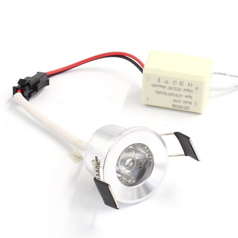LED Downlights Mini Silvery Spot 3W 27mm Cut Hole Cold/Warm/Nature white 110V-220V LED Recessed Ceiling Lamp Spot