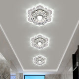 Modern LED Lights Flower-shaped Crystal Spotlights Downlights Embedded Ceiling Creative Corridor Living Room Bedroom