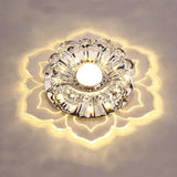 Modern LED Lights Flower-shaped Crystal Spotlights Downlights Embedded Ceiling Creative Corridor Living Room Bedroom