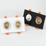 Dimmable AC85-265V Square  Recessed COB LED Downlights 7W 9W 12W LED Ceiling Spot Lights  LED Ceiling Lamps Indoor Lighting