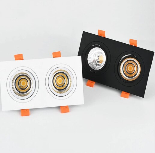 Dimmable AC85-265V Square  Recessed COB LED Downlights 7W 9W 12W LED Ceiling Spot Lights  LED Ceiling Lamps Indoor Lighting