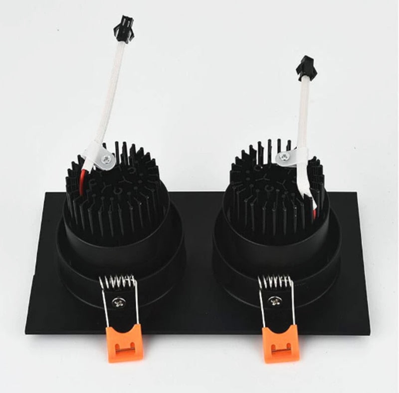 Dimmable AC85-265V Square  Recessed COB LED Downlights 7W 9W 12W LED Ceiling Spot Lights  LED Ceiling Lamps Indoor Lighting