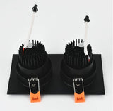 Dimmable AC85-265V Square  Recessed COB LED Downlights 7W 9W 12W LED Ceiling Spot Lights  LED Ceiling Lamps Indoor Lighting