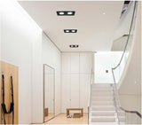 Dimmable AC85-265V Square  Recessed COB LED Downlights 7W 9W 12W LED Ceiling Spot Lights  LED Ceiling Lamps Indoor Lighting